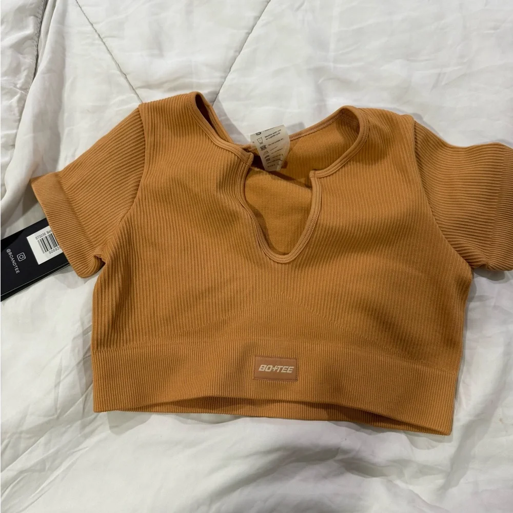 Bo+Tee Ribbed Tan Activewear Set - Picture 2 of 4